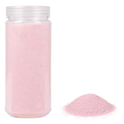 Abbildung von HEKU Hochwertiger rosaner Dekosand (ca. 750g) Feine Körnung (0,1 0,5mm) Wiederverschließbare Dose Vielseitig für Deko und Bastelarbeiten, Rosa