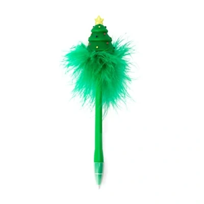 Abbildung von Legami Kugelschreiber mit Weihnachtsbaum, blaue Tinte, 0,7 mm Spitze, 3,5 x 20 cm, für Kinder und Erwachsene