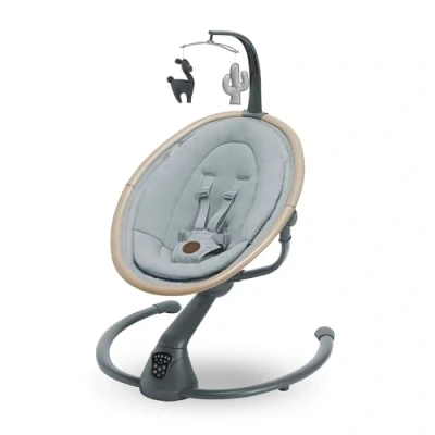 Abbildung von Maxi Cosi Cassia Babywippe Elektrisch, 06 Monate, max. 9 kg, Babyschaukel 12 Melodien, 360 Sitzdrehung, automatische Bewegungserkennung, 5 Geschwindigkeiten, Beyond Grey