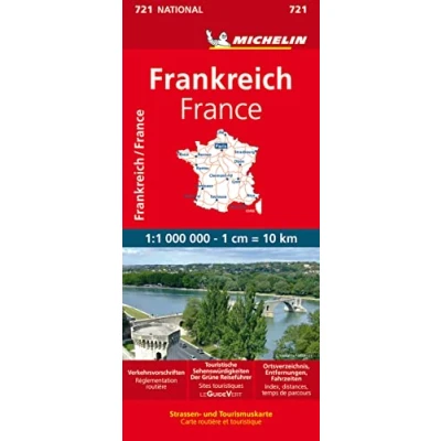 Abbildung von Michelin Frankreich einseitig: Straßen und Tourismuskarte; Auflage 2023 (MICHELIN Nationalkarten)