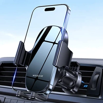 Abbildung von Miracase Handyhalterung Auto Handyhalter fürs Lüftung Universale KFZ Smartphone Halter für iPhone 15 Pro Max/ 14/13/ 12/11/ SE/XS/XR/X/ 8/7/ Samsung/Huawei/Xiaomi usw