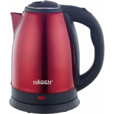 Abbildung von HAGEN Edelstahl Elektrischer Kabelloser Wasserkocher 1.8L HA5525 RED Rot