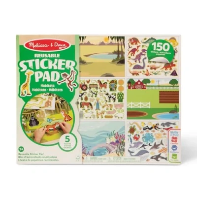 Abbildung von Melissa &amp; Doug Stickerbuch wiederverwendbar Lebensräume Sticker für Stickeralbum Kinder Aufkleber Mädchen Jungen 3 4 Jahre