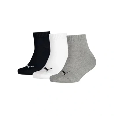 Abbildung von PUMA Unisex Kids Quarter Recycled Cotton Sock, Grey/White/Black, 39 42 (3er Pack)
