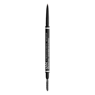 Abbildung von NYX Professional Makeup Augenbrauenstift, Micro Brow Pencil, Beidseitig mit ausdrehbarem Augenbrauenstift und Bürstchen, Vegane Formel, Farbton: Taupe