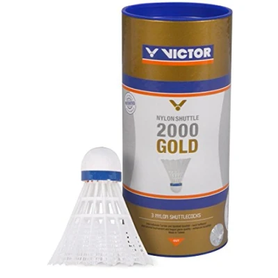 Abbildung von VICTOR Nylon Shuttle 2000 Gold 3er Weiß Blau