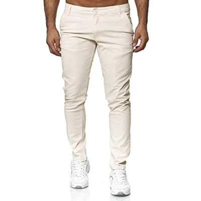 Abbildung von Tazzio Hose Chino Herren Slim Fit Chinohose Stoffhose Herrenhose Stretch Neu 19530 (33W/32L, Ecru)