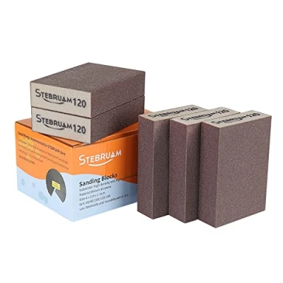 Abbildung von 5 PCS Schleifschwamm,grob/mittel/fein/superfein 120 Körnung Spezifikationen Schleifpads Sortiment für Holz Metall Wandschaum Trockenbau