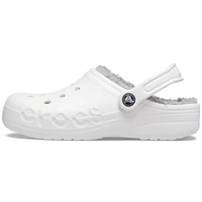 Abbildung von Crocs Mixte Baya Lined Clog Sabot, White Light Grey, 41/42 EU
