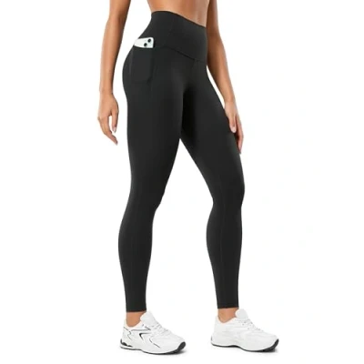 Abbildung von CRZ Yoga Butterluxe Damen High Waist Sport Leggings Blickdicht Soft Hosen Gym Workout Leggins mit Taschen 71cm Schwarz 44