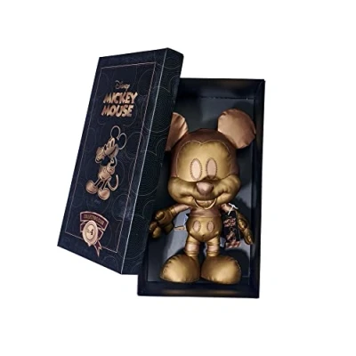 Abbildung von Simba 6315870313 Disney Bronze Mickey Mouse, April Edition, Amazon Exclusiv, 35cm Plüschfigur, Micky Maus, im Geschenkkarton, Limitiert, Sonderedition, Sammlerstück, ab den ersten Lebensmonaten