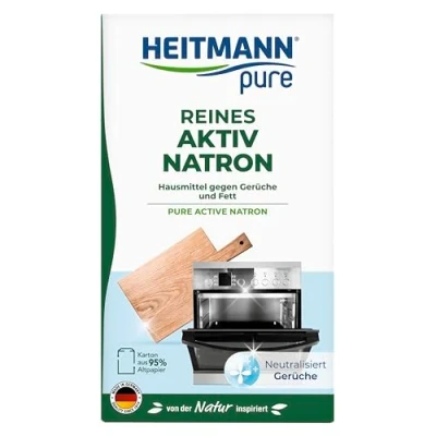 Abbildung von HEITMANN pure Reines Aktiv Natron Entfernt zuverlässig Fett, Gerüche und Flecken im ganzen Haushalt 450 g