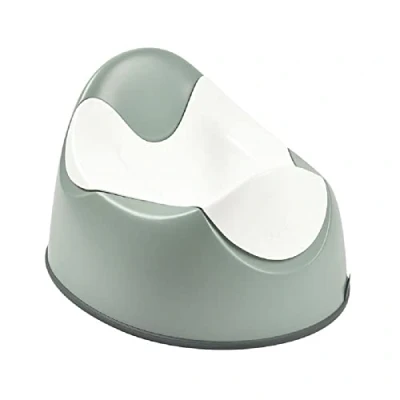 Abbildung von Béaba, Babytopf, Ergonomisches Töpfchen für Kinder, Rutschsicher, Hygienisch, Pflegeleicht, WC Einsatz mit Handgriffen, Made in France, Salbeigrün