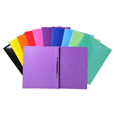 Abbildung von Exacompta 25er Pack Premium Schnellhefter Iderama. Made in Germany. Aus extra starkem Colorspan Karton farbig sortiert für DIN A4 kaufmännische Heftung Hefter ideal Büro und Schule