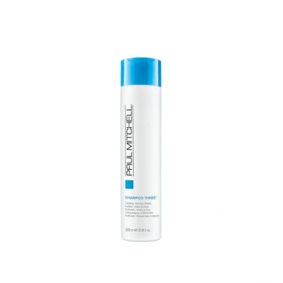 Abbildung von Paul Mitchell Shampoo Three Tiefenreinigungs entfernt Chlorrückstände, für alle Haartypen, Haarpflege in Salon Qualität, 300 ml