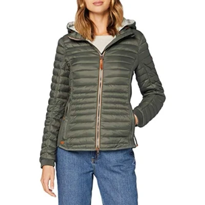 Abbildung von camel active Damen leichte Steppjacke mit Abnehmbarer Kapuze Khaki womenswear 42