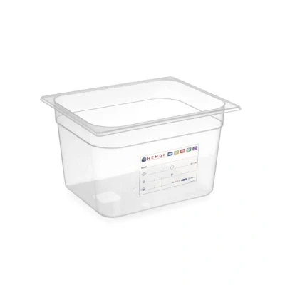 Abbildung von HENDI Aufbewahrungsbehälter GN 1/2 HACCP 200 mm Tiefe 12,5 Liter PP Kunststoff, Gastro Behälter kaufen