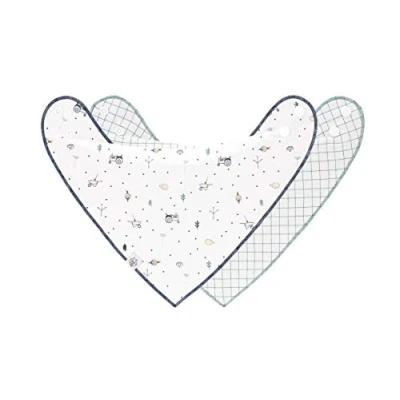 Abbildung von LÄSSIG Baby Lätzchen Halstuch Dreieckstücher Set 2 Stk. Bio Baumwolle Druckknopf wendbar/Baby Bandana Garden Explorer Traktor