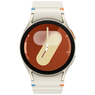Abbildung von Samsung Galaxy Watch 7 40mm Beige (Weißes Gummi Armband)