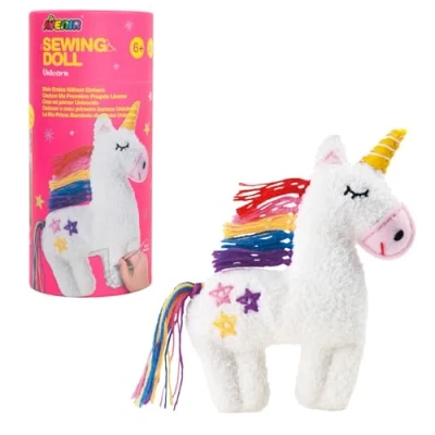 Abbildung von Avenir 6301620 DIY Nähset, Sewing Unicorn, Motiv Einhorn, Bastelset für Kinder, Kreativ Set, ab 6 Jahren