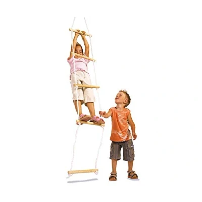 Abbildung von Eichhorn 100004504 Outdoor Strickleiter aus Holz TÜ?V/GS geprüft Länge: 170cm
