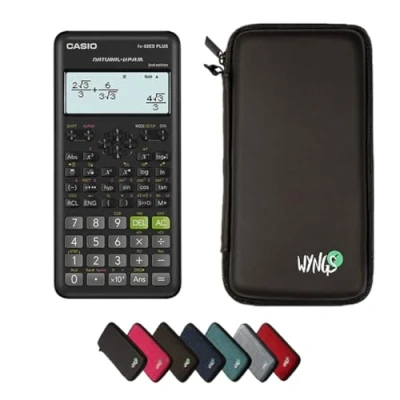 Abbildung von CALCUSO Sparpaket: Casio FX 82ES Plus 2nd Edition Technisch Wissenschaftlicher Taschenrechner + WYNGS Schutztasche Erweiterte Garantie von