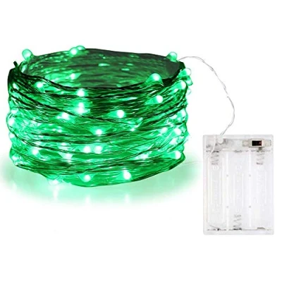 Abbildung von BOLWEO LED Lichterkette, 10Ft/3M 30Leds Weihnachtsschnur Lichter Outdoor String Lichterkette Batterie Betrieben, Wasserdicht für Weihnachtsbaum CHRISTMAS, Festlich, Hochzeiten, (Grün)