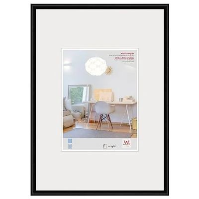Abbildung von walther design Bilderrahmen schwarz 40 x 60 cm mit Kunstglas, New Lifestyle Kunststoffrahmen KVX460B