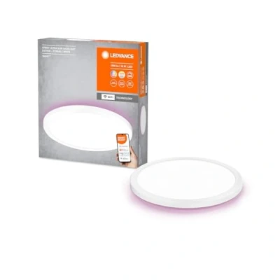 Abbildung von LEDVANCE SMART+ ORBIS WiFi Panelleuchte, weiß, 19W, 1790lm, 235mm, regulierbares Weißlicht (2700K 6500K), Rahmen mit RGB Farblicht, dimmbar, steuerbar per App, kompatibel Amazon, Google und Co.