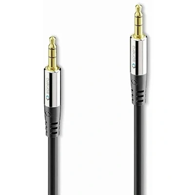 Abbildung von Sonero Premium Audiokabel 3.5mm Klinke, 1,00m, vergoldete Kontakte, schwarz