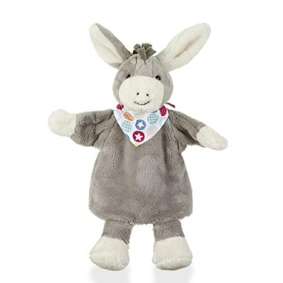 Abbildung von Sterntaler 3602000 Handpuppe Esel Emmi, Ideal für Puppentheater und Rollenspiele, 34 x 25 9 cm, Grau/Mehrfarbig