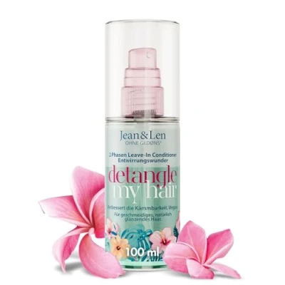 Abbildung von Jean &amp; Len Entwirrungswunder 2 Phasen Leave In Conditioner, für jeden Haartyp geeignet, entwirrt das Haar verbessert die Kämmbarkeit, Detangling Spray, ohne Silikone Parabene, vegan, 100 ml