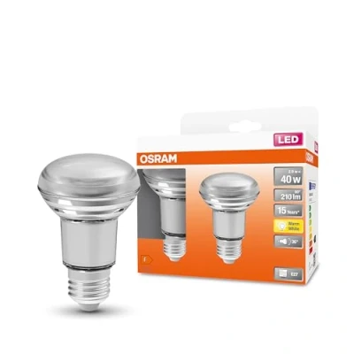Abbildung von Osram LED Star R63 Reflektorlampe, Sockel: E27, Warm White, 2700 K, 2,9 W, Ersatz für 40 2er Pack