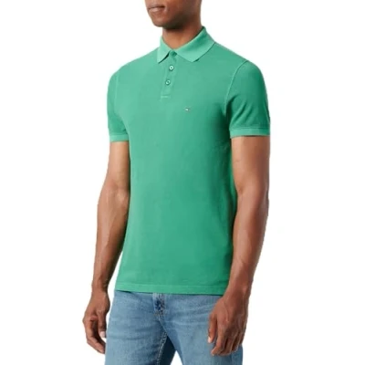 Abbildung von Tommy Hilfiger Herren MW0MW34757 Garment DYE REG Polo, Green (Nouveau Green), M