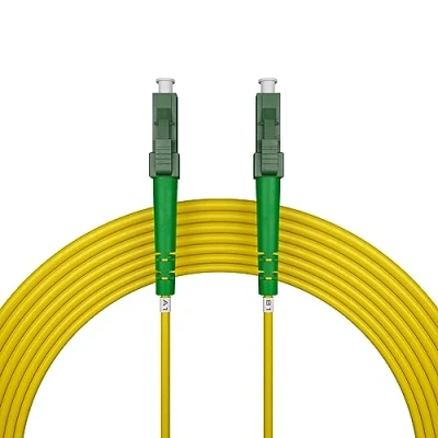Abbildung von nexinex OS2 Glasfaserkabel LC/APC auf (25m) Patchkabel Simplex Singlemode FTTH Glasfaser LWL Lichtwellenleiter Kabel LC/LC
