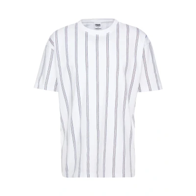 Abbildung von Urban Classics Heavy Oversized Stripe TEE Tshirt print, Herren, Größe: Small, White/navy