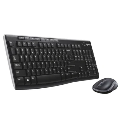 Abbildung von Logitech MK270 Combo Tastatur und kabellose Maus kabellosem Nano Empfänger (QWERTZ Deutsches Tastaturlayout) schwarz