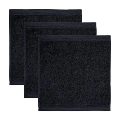 Abbildung von Möve Superwuschel Seiftuch 30 x cm aus 100% Baumwolle, Black 3er Set
