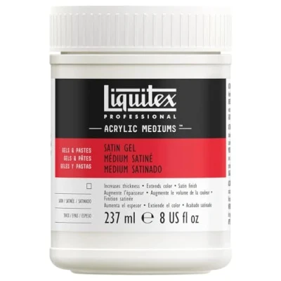 Abbildung von Liquitex 7908 Gelmedium Satin für Acrylfarben, alterungsbeständig, wasserfest, nicht vergilbend, flexibel, erhöht das Farbvolumen mit satinierten Finish 237ml Topf