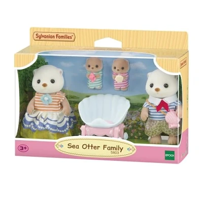 Abbildung von Sylvanian Families 5803 Seeotter Familie, Tierfiguren, Meerestiere, Spielzeug für Kinder ab 3 Jahren