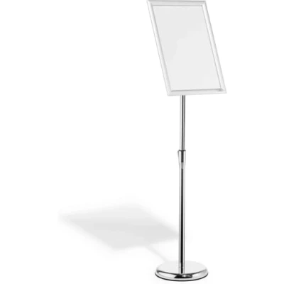 Abbildung von Durable Info Bodenständer mit Aluminium Klapprahmen A3, robust, 1 Stück, silber eloxiert, 479923