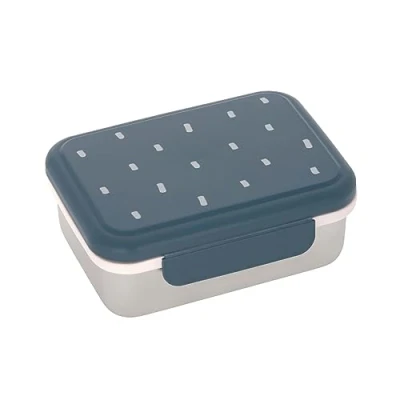 Abbildung von LÄSSIG Kinder Brotdose Edelstahl Lunchbox Frühstücksbox Nachhaltig Kindergarten Schule/ Happy Prints midnight blue