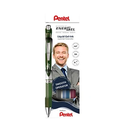 Abbildung von Pentel EnerGel XM BL77 Gelschreiber mit Druckmechanik, (4 Stück farblich sortiert)