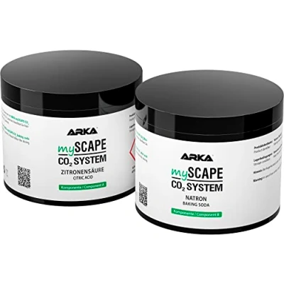 Abbildung von ARKA mySCAPE CO2 Refiller 2x400g Nachfüllset für Systeme, Komponenten A: Zitronensäure &amp; B: Natron, ein optimales Pflanzenwachstum in Süßwasseraquarien