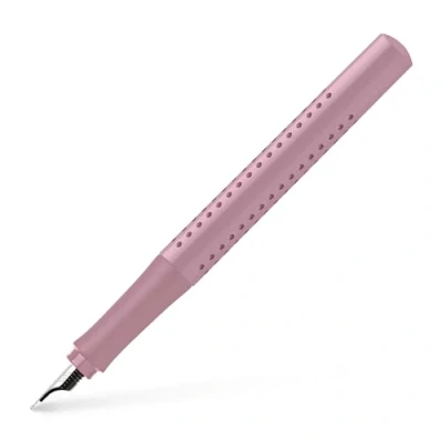 Abbildung von FABER CASTELL 140824 moderner Füller Grip 2010 mit Ergonomisches Design und Hochwertige Konstruktion, breite Feder M, Nachfüllbar inkl. Tintenpatrone rose shadows, 1 Stück
