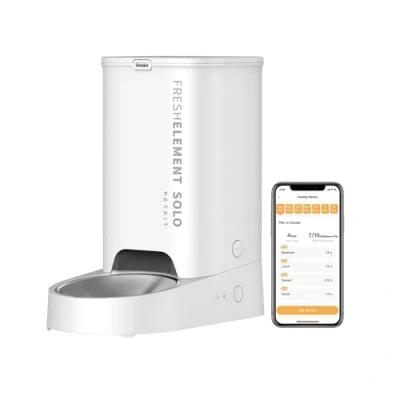 Abbildung von PETKIT Futterautomat Katze, 3L ,Automatischer Futterspender für Katze und Hund, 1 10 Mahlzeiten/Tag, 15 Tag,304 Edelstahlschüssel,Fresh Lock Technologie
