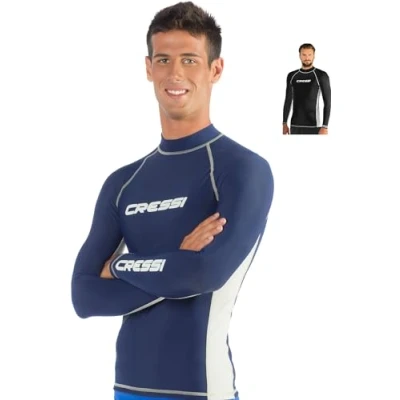 Abbildung von Cressi Herren Rash Guard, Protection Solaire UV (UPF) 50+, Blau (Königsblau/Weiß), Gr. XXL/6