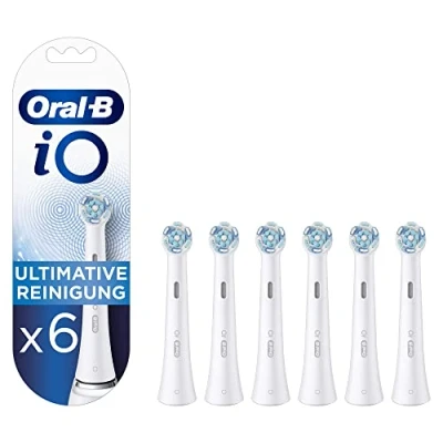 Abbildung von Oral B iO ultimative Reinigung Aufsteckbürsten für elektrische Zahnbürste, 6 Stück, Zahnreinigung mit Technologie, Zahnbürstenaufsatz Zahnbürsten