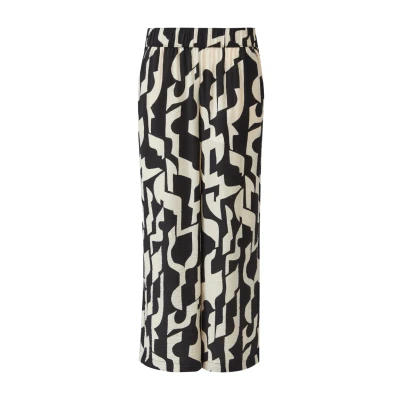 Abbildung von s.Oliver Fliessende Culotte IM Relaxed FIT MIT French Stoffhose, Damen, Größe: 36, Schwarz
