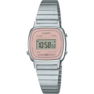 Abbildung von Casio LA670WEA Digitaluhr silvercoloured/rosa, Damen, Größe: One Size, Silver coloured/rosa